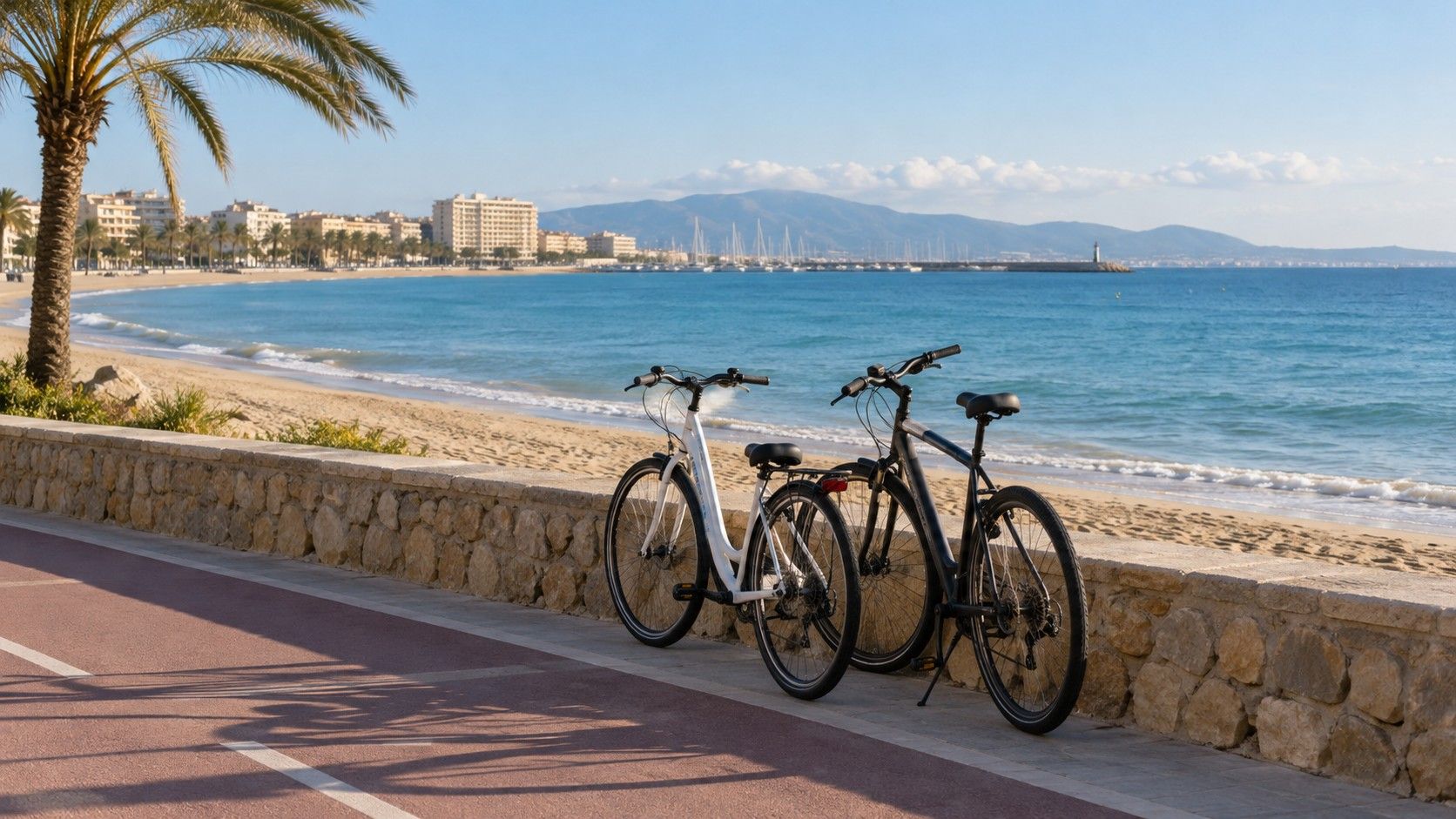 Bicicleta junto al paseo de Playa de Palma